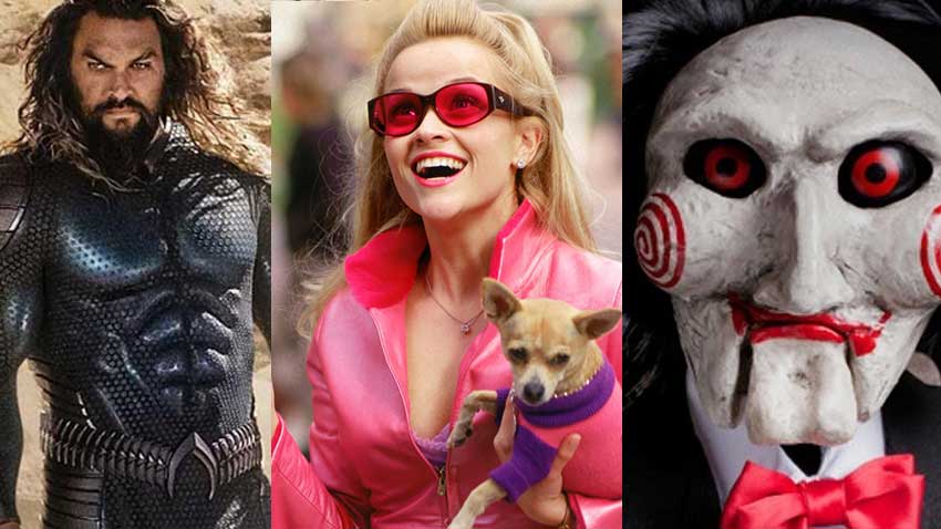 2023 movie sequels - Legally Blonde 3, Saw 10, Aquaman 2