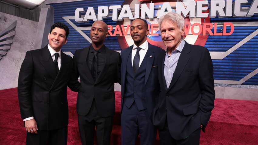 Harrison Ford Anthony Mackie Danny Ramirez Captain America Brave New World premiere