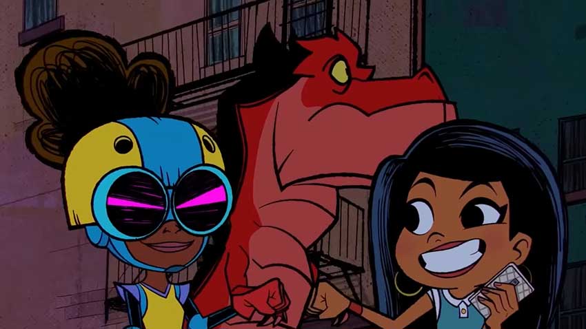 Marvel's Moon Girl And Devil Dinosaur actor Libe Barer and producer Pilar Flynn