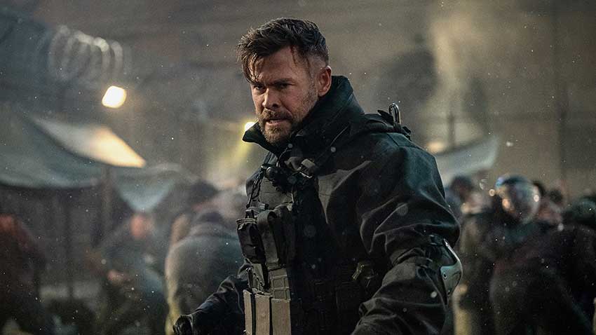 Chris Hemsworth in Extraction 2 Netflix movie