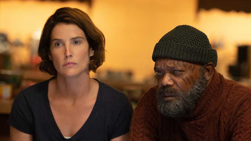 Cobie Smulders and Samuel L Jackson in Secret Invastion on Disney Plus