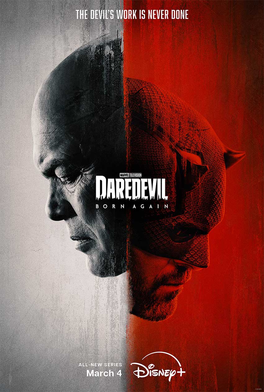 Daredevil Reborn Again poster for Disney Plus